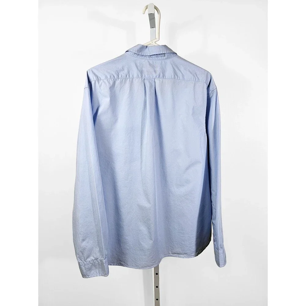 Banana Republic XL Men's Organic Cotton Untucked Standard Fit Light Blue Shirt
